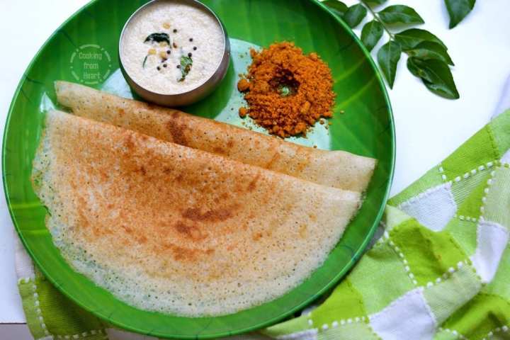 Dosa on cast iron tawa